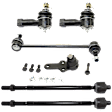 6-Piece Kit Front Suspension Kit, Includes (1) Ball Joint, (1) Sway Bar Link, and (4) Tie Rod End