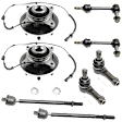 8-Piece Kit Front Suspension Kit, Includes (2) Sway Bar Link, (4) Tie Rod End, and (2) Wheel Hub