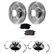 2-Wheel Set Front, Driver and Passenger Side Wheel Hub, 6 Lugs, With Bearing, 4WD, Includes (1) Brake Pad Set, (2) Wheel Hub and (2) Brake Disc