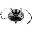 2-Wheel Set Front, Driver and Passenger Side Wheel Hub, 6 Lugs, With Bearing, 4WD, Includes (1) Brake Pad Set, (2) Wheel Hub and (2) Brake Disc