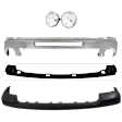 2013 GMC Sierra 1500 - 4-Piece Kit Front Bumper, Chrome, Includes (1) Bumper, (1) Bumper Bracket, (1) Bumper Cover, and (2) Fog Light