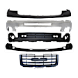 2011 GMC Sierra 1500 - 5-Piece Kit Front Bumper, Chrome, Includes (1) Bumper, (1) Bumper Bracket, (1) Bumper Cover, (1) Grille Assembly, and (1) Valance
