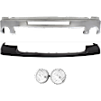 3-Piece Kit Front, Driver and Passenger Side Bumper Chrome, Includes (1) Bumper, (1) Bumper Cover and (1) Fog Light