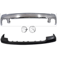 3-Piece Kit Front Bumper Chrome, Includes (1) Bumper, (1) Bumper Cover and (1) Fog Light