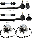 10-Piece Kit Front, Driver and Passenger Side Suspension Kit, Includes (2) Sway Bar Link, (2) Tie Rod End, (4) Ball Joint and (2) Wheel Hub