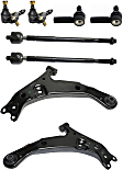8-Piece Kit Front, Driver and Passenger Side, Lower Control Arm Kit, Includes (2) Ball Joint, (2) Control Arm, and (4) Tie Rod End