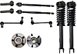 10-Piece Kit Suspension Kit, Includes (2) Sway Bar Link, (4) Tie Rod End, (2) Wheel Hub and (2) Shock Absorber and Strut Assembly