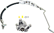 2002-2006 Honda CR-V - 2-Piece Kit Power Steering Pump Without Pulley, Without Reservoir, includes (1) Power Steering Pressure Line Hose Assembly and (1) Power Steering Pump