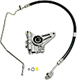 2006 Honda Odyssey - 2-Piece Kit Power Steering Pump, 3.5L 6Cyl, Without Reservoir, Without Pulley,  Includes (1) Power Steering Pressure Line Hose Assembly, (1) Power Steering Pump