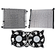 3-Piece Kit A/C Condenser, 4.6L, 8Cyl, Includes (1) A/C Condenser, (1) Cooling Fan Assembly and (1) Radiator