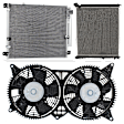 2006 Cadillac STS - 3-Piece Kit A/C Condenser, 3.6L 6Cyl,  Includes (1) A/C Condenser, (1) Cooling Fan Assembly, and (1) Radiator
