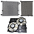 2006 Cadillac STS - 3-Piece Kit A/C Condenser, 3.6L 6Cyl,  Includes (1) A/C Condenser, (1) Cooling Fan Assembly, and (1) Radiator