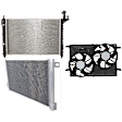 3-Piece Kit A/C Condenser, includes (1) A/C Condenser, (1) Cooling Fan Assembly and (1) Radiator, 3.6L Eng., 6 Cyl.