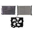 3-Piece Kit A/C Condenser, Includes (1) A/C Condenser, (1) Cooling Fan Assembly and (1) Radiator