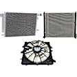 2014 Cadillac CTS - 3-Piece Kit A/C Condenser, With Standard Cooling, 3.6L 6Cyl,  Includes (1) A/C Condenser, (1) Cooling Fan Assembly, and (1) Radiator