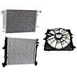 3-Piece Kit A/C Condenser, 2.0L, 4Cyl, Includes (1) A/C Condenser, (1) Cooling Fan Assembly and (1) Radiator