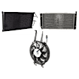 3-Piece Kit A/C Condenser, includes (1) A/C Condenser, (1) Cooling Fan Assembly and (1) Radiator, 5.0L/5.7L Eng., 8 Cyl.