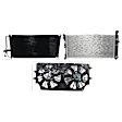3-Piece Kit A/C Condenser, includes (1) A/C Condenser, (1) Cooling Fan Assembly and (1) Radiator, 3.1L/3.8L Eng., 6 Cyl.