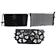 3-Piece Kit A/C Condenser, 3.8L, 6Cyl, Includes (1) A/C Condenser, (1) Cooling Fan Assembly and (1) Radiator
