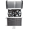 2005-2006 GMC Sierra 1500 - 3-Piece Kit A/C Condenser, includes (1) A/C Condenser, (1) Cooling Fan Assembly and (1) Radiator, 6.0L Eng., 8 Cyl.