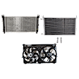 2005 Chevrolet Silverado 1500 LS - 3-Piece Kit A/C Condenser, 4.3L 6Cyl,  Includes (1) A/C Condenser, (1) Cooling Fan Assembly, and (1) Radiator