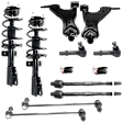 10-Piece Kit Front Suspension Kit, Includes (2) Control Arm, (2) Loaded Strut, (2) Sway Bar Link, and (4) Tie Rod End
