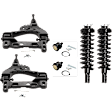 6-Piece Kit Front, Driver and Passenger Side Suspension Kit, Includes (2) Ball Joint, (2) Control Arm, and (2) Loaded Strut