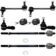 8-Piece Kit Front, Driver and Passenger Side Suspension Kit, Includes (2) Ball Joint, (2) Sway Bar Link, and (4) Tie Rod End