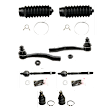 8-Piece Kit Driver and Passenger Side Suspension Kit, Includes (2) Ball Joint, (2) Steering Rack Boot, and (4) Tie Rod End