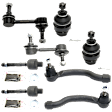 10-Piece Kit Front, Driver and Passenger Side Suspension Kit, Includes (4) Ball Joint, (2) Sway Bar Link, and (4) Tie Rod End