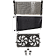 2007 Chevrolet Suburban 2500 - 3-Piece Kit A/C Condenser,  For Models With Rear Air Conditioning, 6.0L 8Cyl,  Includes (1) A/C Condenser, (1) Cooling Fan Assembly, and (1) Radiator