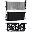 2005 Pontiac Montana - 3-Piece Kit A/C Condenser, 3.4L 6Cyl,  Includes (1) A/C Condenser, (1) Cooling Fan Assembly, and (1) Radiator