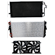 3-Piece Kit A/C Condenser, 4.6L, 8Cyl, Includes (1) A/C Condenser, (1) Cooling Fan Assembly and (1) Radiator