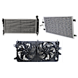 2004 Pontiac Grand Prix - 3-Piece Kit A/C Condenser, 3.8L 6Cyl,  Includes (1) A/C Condenser, (1) Cooling Fan Assembly, and (1) Radiator
