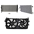 3-Piece Kit A/C Condenser, includes (1) A/C Condenser, (1) Cooling Fan Assembly and (1) Radiator, 3.6L Eng., 6 Cyl.
