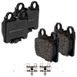 4-Wheel Set Front and Rear Brake Disc and Pad Kit, Cross-drilled and Slotted, 5 Lugs, Ceramic, Pro-Line Series