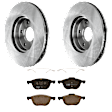 2013 Ford C-Max - 2-Wheel Set Front Brake Disc and Pad Kit, Plain Surface, 5 Lugs, 277.88 mm, Semi-metallic, 2.0L 4Cyl, Includes (2) Disc and (1) Pad Set