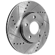 2016 Ford Focus - 2-Wheel Set Front Brake Disc and Pad Kit, Cross-drilled and Slotted, 5 Lugs, 277.88 mm, Semi-metallic, For Models With Rear Disc Brake, 1.0L 3Cyl,  Includes (2) Disc and (1) Pad Set
