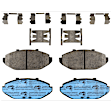 KIT-072924-1018 2-Wheel Set Front Brake Disc and Pad Kit, Plain Surface 5 Lugs 315.47 mm Ceramic, Includes (1) Brake Pad Set and (2) Brake Disc