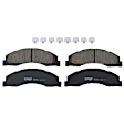 KIT-072924-1035 2-Wheel Set Front Brake Disc and Pad Kit, Plain Surface 8 Lugs 344.93 mm Semi-metallic, Includes (2) Brake Disc and (1) Brake Pad Set