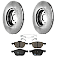 KIT-072924-1090 2-Wheel Set Front Brake Disc and Pad Kit, Plain Surface 5 Lugs 299.97 mm Ceramic, Includes (2) Brake Disc and (1) Brake Pad Set