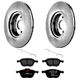 2006 Volvo S40 - 2-Wheel Set Front Brake Disc and Pad Kit, Plain Surface, 5 Lugs, 299.97 mm, Ceramic, 320mm  Disc, For Models With 278mm or 300mm Brake Rotor, 2.4L 5Cyl,  Includes (2) Disc and (1) Pad Set