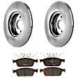 KIT-072924-1095 2-Wheel Set Front Brake Disc and Pad Kit, Plain Surface 5 Lugs 299.97 mm Semi-metallic, Includes (2) Brake Disc and (1) Brake Pad Set