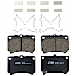 KIT-072924-1119 2-Wheel Set Front Brake Disc and Pad Kit, Plain Surface 4 Lugs 257.05 mm Ceramic, Includes (1) Brake Pad Set and (2) Brake Disc