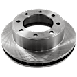 KIT-072924-1124 2-Wheel Set Front Brake Disc and Pad Kit, Plain Surface 8 Lugs 330.96 mm Semi-metallic 4WD, Includes (2) Disc and (1) Pad Set