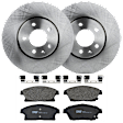 KIT-072924-113 2-Wheel Set Front Brake Disc and Pad Kit, Plain Surface 5 Lugs 299.97 mm Semi-metallic, Includes (1) Brake Pad Set and (2) Brake Disc