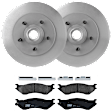 KIT-072924-1152 2-Wheel Set Front Brake Disc and Pad Kit, Plain Surface 5 Lugs 308 mm Semi-metallic RWD, Includes (1) Brake Pad Set and (2) Brake Disc