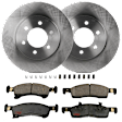 KIT-072924-1169 2-Wheel Set Front Brake Disc and Pad Kit, Plain Surface 6 Lugs 329.95 mm Semi-metallic, Includes (1) Brake Pad Set and (2) Brake Disc