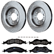 KIT-072924-1172 2-Wheel Set Front Brake Disc and Pad Kit, Plain Surface 6 Lugs 350.01 mm Semi-metallic, Includes (2) Brake Disc and (1) Brake Pad Set