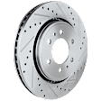 KIT-072924-1176 2-Wheel Set Front Brake Disc and Pad Kit, Cross-drilled and Slotted 6 Lugs 350.01 mm Semi-metallic, Includes (1) Brake Pad Set and (2) Brake Disc